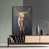 Peinture de décoration pour salon représentant la belle vache